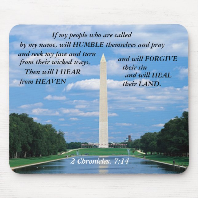 Washington DC Wenn mein Volk Mousepad. Mousepad (Vorne)
