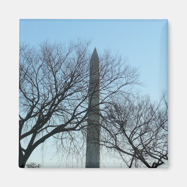 Washington Denkmal im Winter I Landschaft Magnet (Vorne)