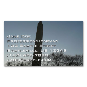 Washington Denkmal im Winter II Landschaft Magnetische Visitenkarte