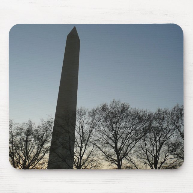 Washington Denkmal im Winter II Landschaft Mousepad (Vorne)