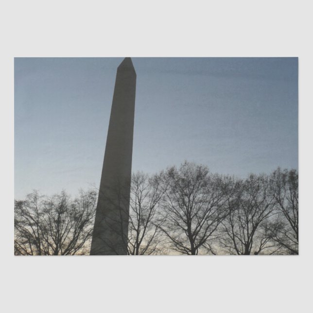 Washington Denkmal im Winter II Landschaft Seidenpapier (Vorderseite)