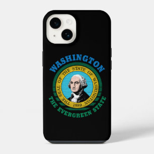 WASHINGTON EVERGREEN STAAT FLAG iPhone 14 HÜLLE