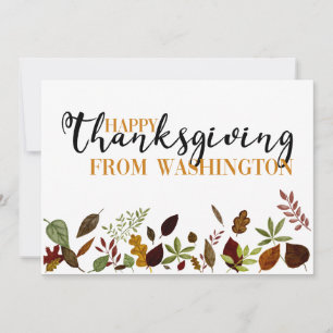 Washington Fall Foliage Erntedank Card Feiertagskarte
