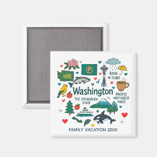 Washington-Familienausflug-Andenken individuell Magnet