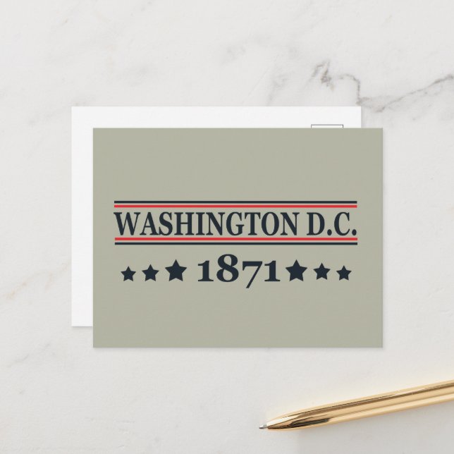Washington Feiertagspostkarte (Vorderseite/Rückseite Beispiel)