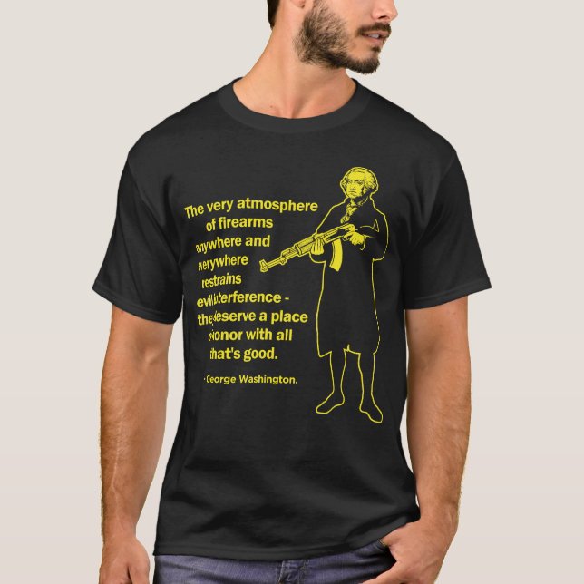 Washington-Feuerwaffen-Zitat-Shirt T-Shirt (Vorderseite)