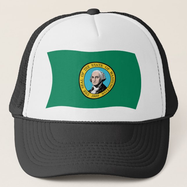 Washington Flag Hat Truckerkappe (Vorderseite)