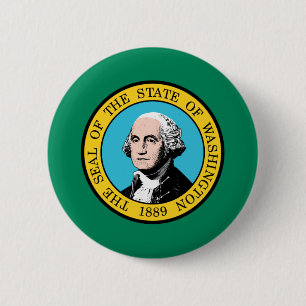 Washington-Flagge Button