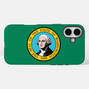Washington-Flagge iPhone 16 Plus Hülle