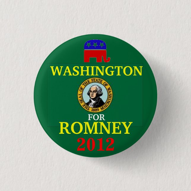 Washington für Romney 2012 Button (Vorderseite)