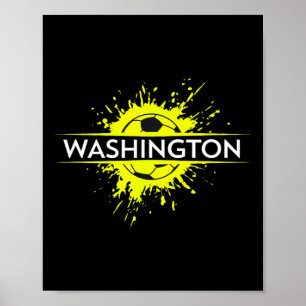 Washington Fußball Fan Unterstützung Stadion Zeige Poster