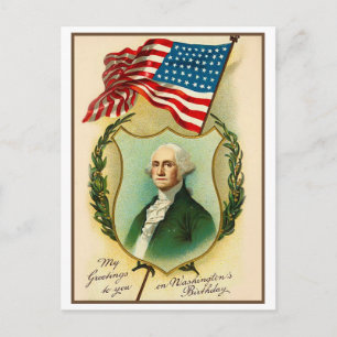 Washington Geburtstagsgruß Postkarte
