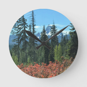 Washington im Herbst, OR Runde Wanduhr