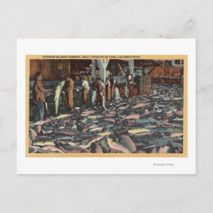 Washington - Innenansicht eines Lachs Postkarte