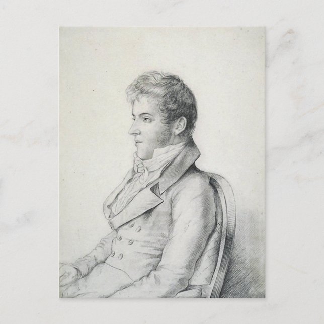 Washington Irving Portrait Postkarte (Vorderseite)