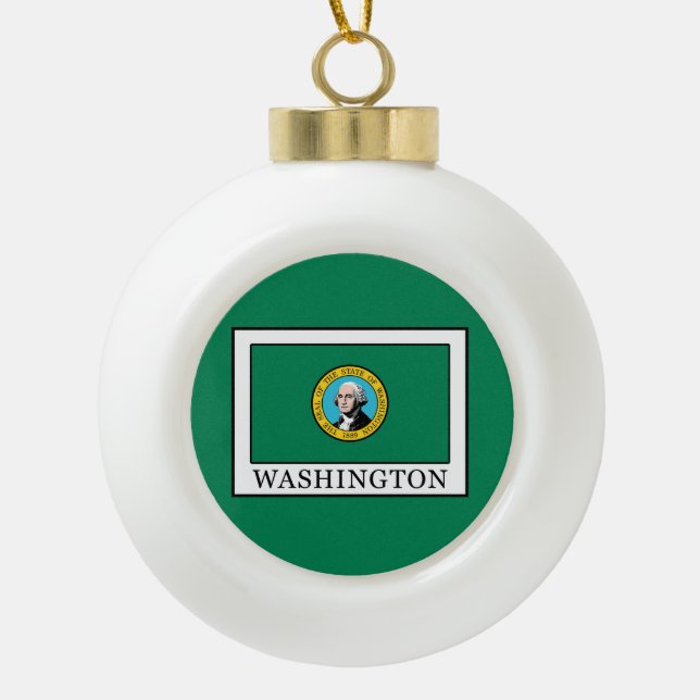 Washington Keramik Kugel-Ornament (Vorderseite)