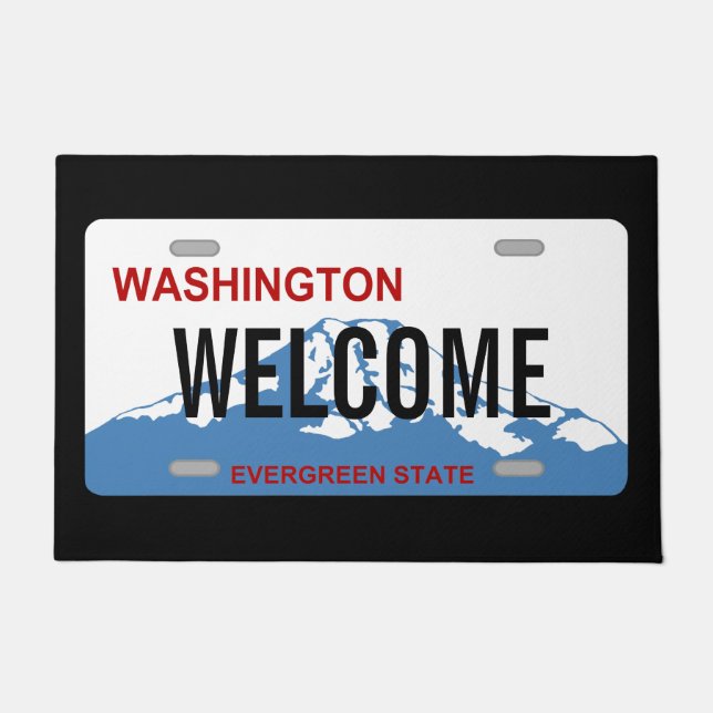 Washington-Kfz-Kennzeichengewohnheitsfußmatte Fußmatte (Vorderseite)