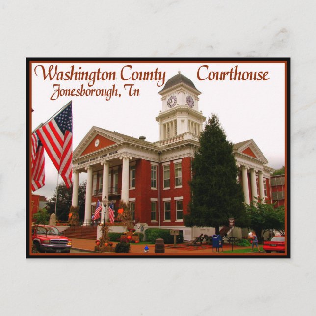 Washington Landkreis Courthouse - Jonesborough, TN Postkarte (Vorderseite)