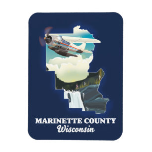 Washington Landkreis Maine Map Magnet