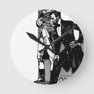 Washington Lincoln Runde Wanduhr