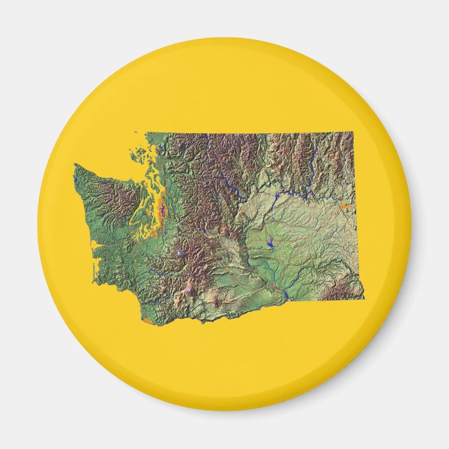 Washington Map Magnet (Vorne)