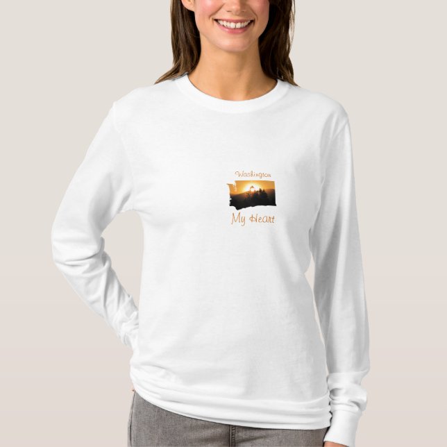 Washington, Mein Herz Staatsstolz T-Shirt (Vorderseite)