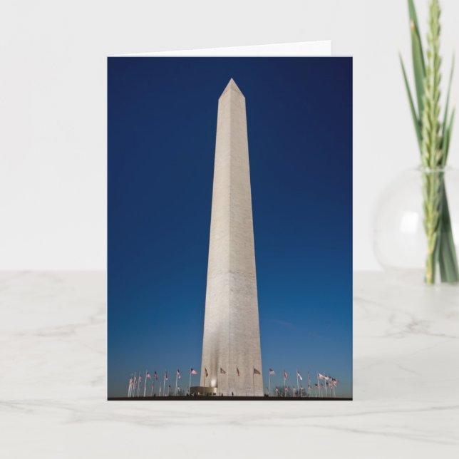 Washington-Monument an der Dämmerung Karte (Vorderseite)
