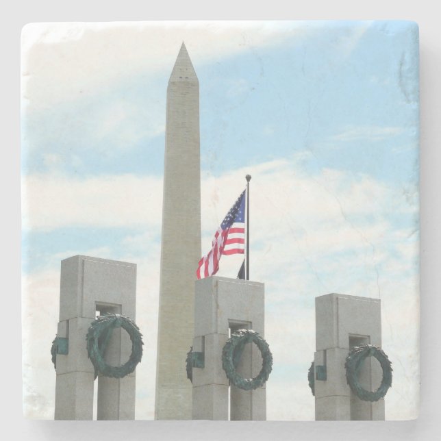 Washington Monument and WWII Memorial in DC Steinuntersetzer (Vorderseite)