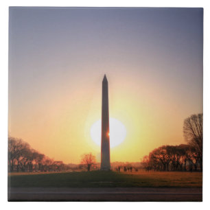 Washington Monument at Sunset Fliese