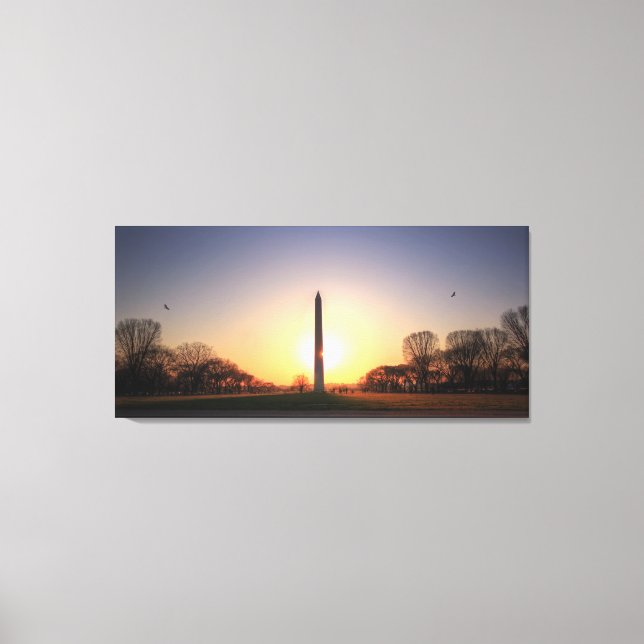 Washington Monument at Sunset Leinwanddruck (Vorderseite)