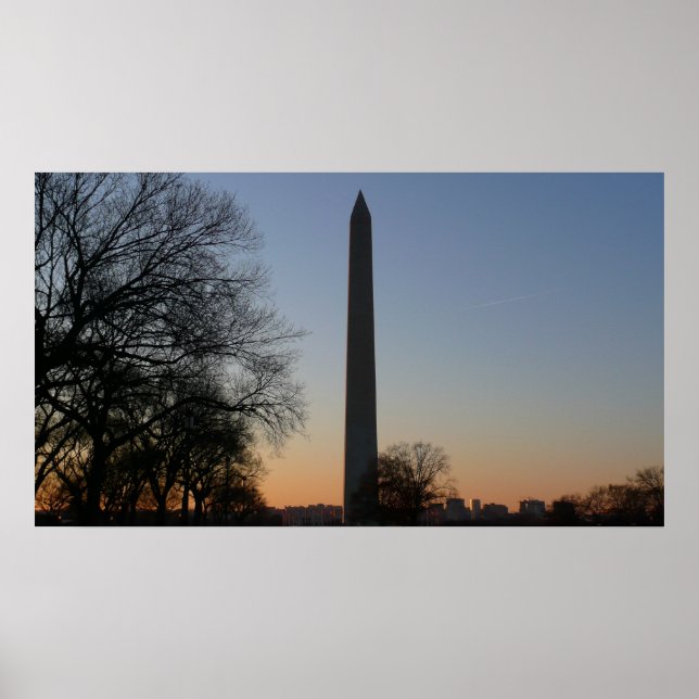 Washington Monument at Sunset Poster (Vorne)