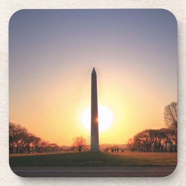 Washington Monument at Sunset Untersetzer (Vorderseite)