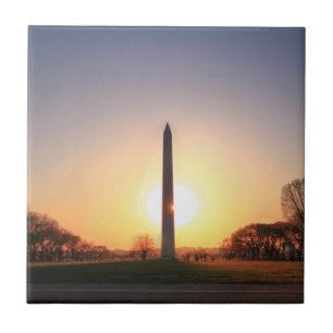 Washington Monument bei Sonnenuntergang Fliese