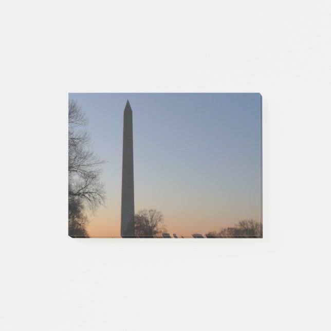 Washington Monument bei Sonnenuntergang in DC Post-it Klebezettel (Vorderseite)