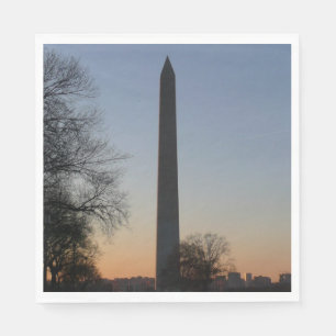 Washington Monument bei Sonnenuntergang in DC Serviette