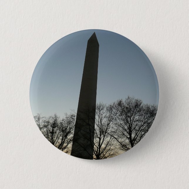 Washington Monument im Winter II Landschaft Button (Vorderseite)
