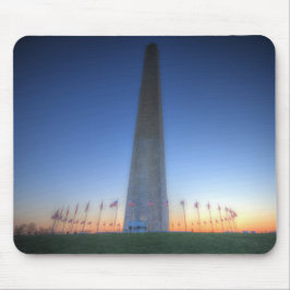 Washington Monument mit Orange Sunset Mousepad