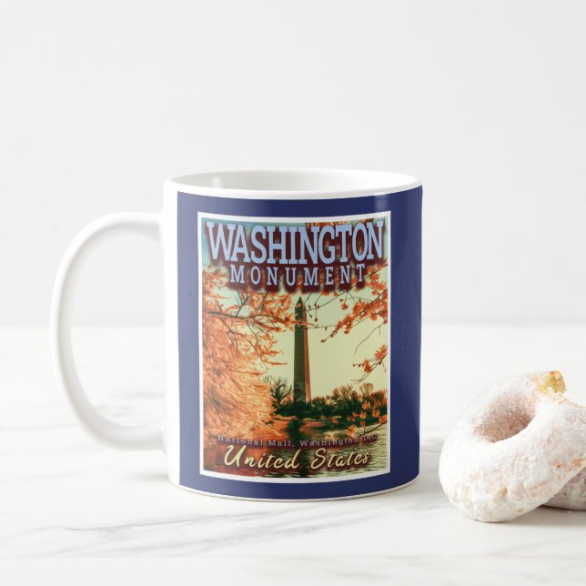 WASHINGTON MONUMENT - NATIONALES MALL WASHINGTON D KAFFEETASSE (Mit Donut)