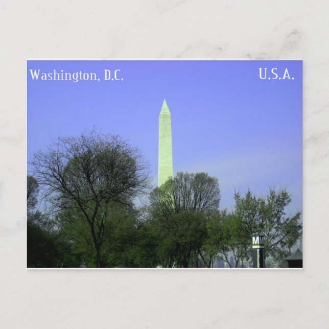 Washington Monument Postcard Postkarte (Vorderseite)
