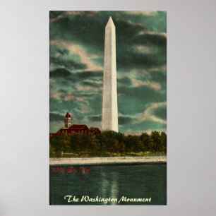 Washington Monument Poster bei Nacht