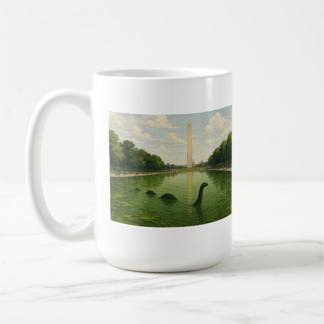 Washington Monument Reflecting Pool mit Loch Ness Kaffeetasse (Links)