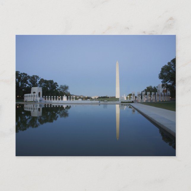 Washington Monument, Reflection Pool, Washington Postkarte (Vorderseite)