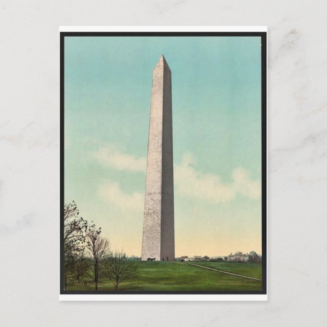 Washington Monument selten Fotochrom Postkarte (Vorderseite)