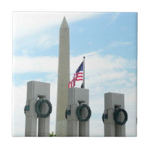 Washington Monument und WWII-Denkmal in DC Fliese