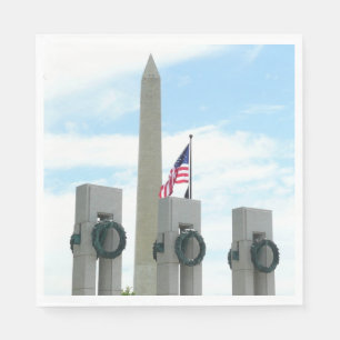 Washington Monument und WWII-Denkmal in DC Serviette