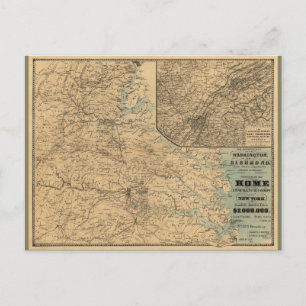 Washington nach Richmond Bürgerkrieg Karte (1864)