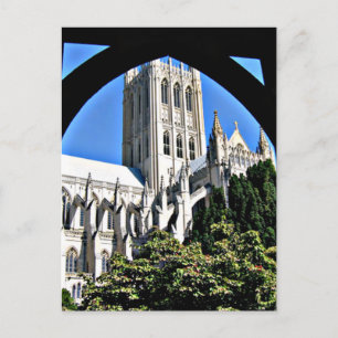 Washington National Cathedral Through Archway Postkarte