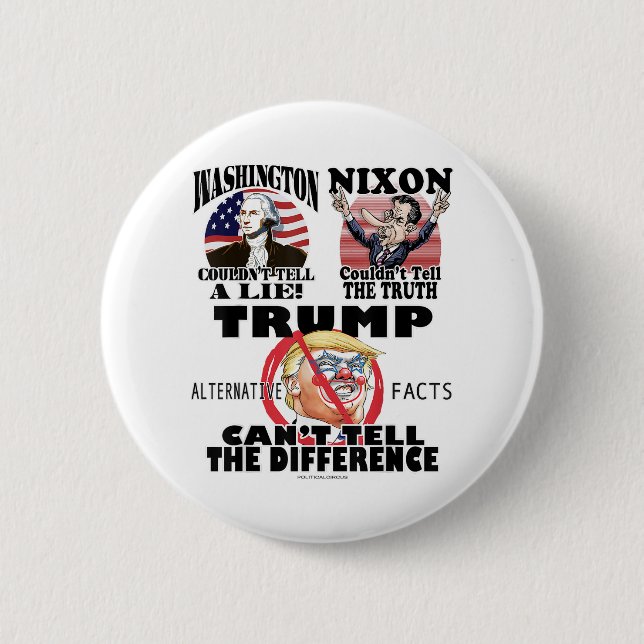 Washington Nixon Dump Trump Liar Button (Vorderseite)