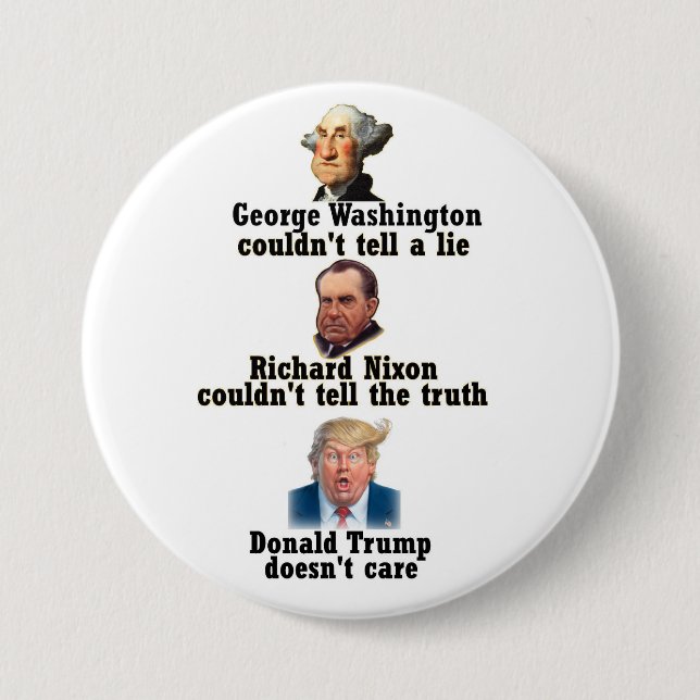 Washington, Nixon und Trump Button (Vorderseite)