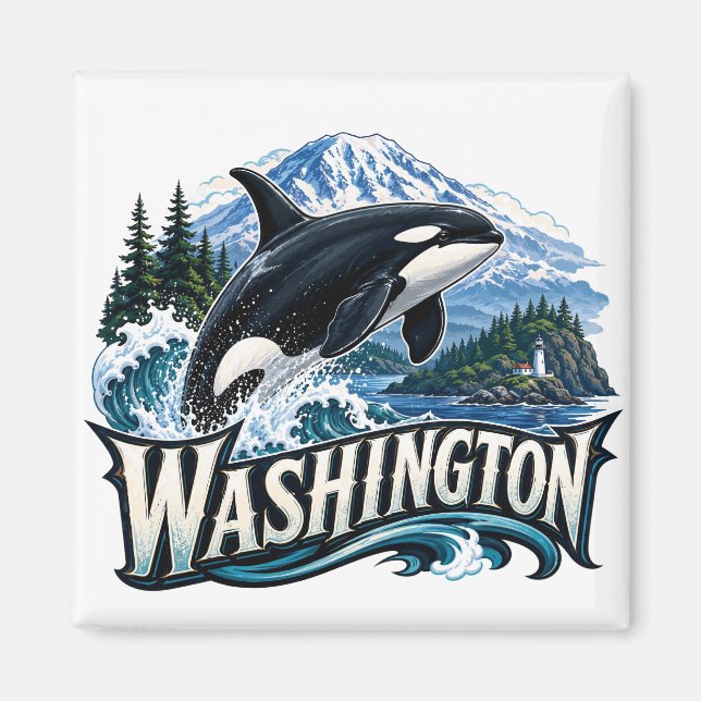 Washington Orca Magnet (Vorne)